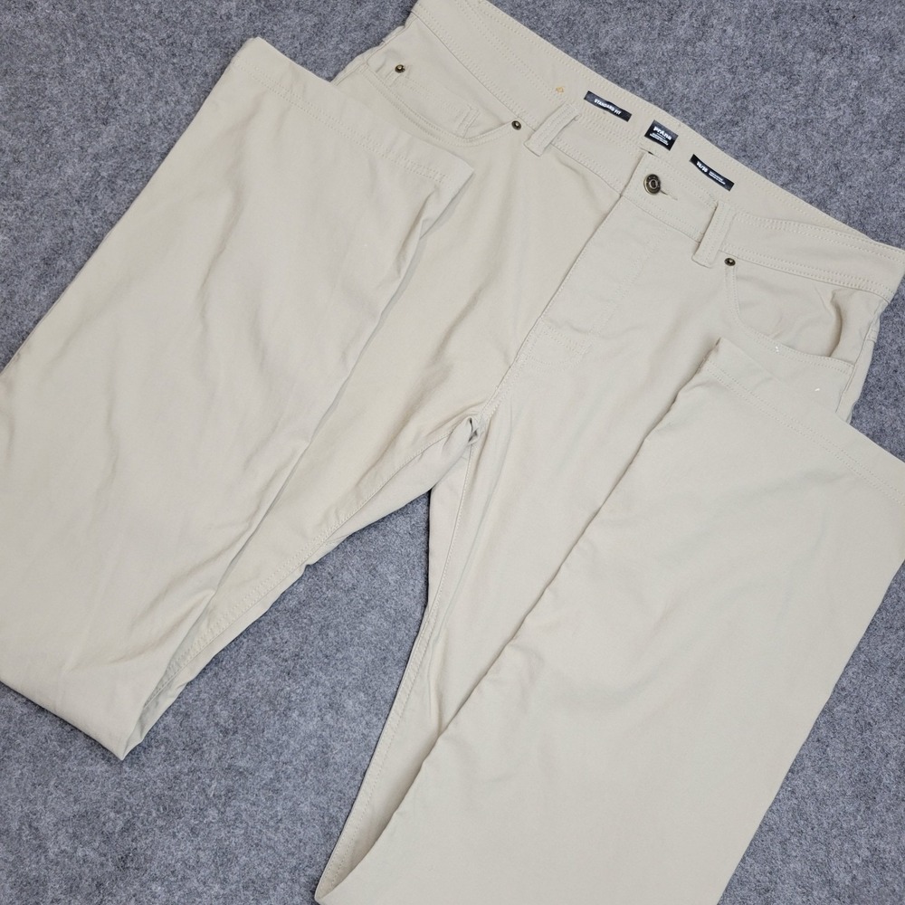 Prana Pants Mens 35x36 Beige Lightweight Hiking Outdoor Camping Stretch Standard